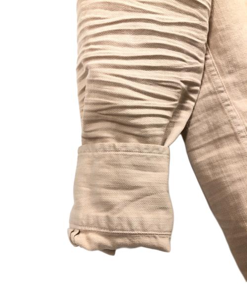 Frank&Eileen（フランクアンドアイリーン）Frank&Eileen (フランクアンドアイリーン) Eileen/SNCD /ダメージ加工長袖シャツ ベージュ サイズ:XXSの古着・服飾アイテム