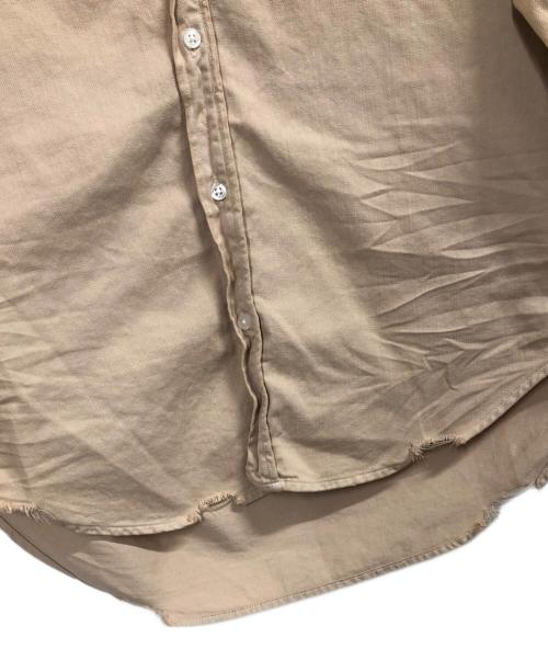 Frank&Eileen（フランクアンドアイリーン）Frank&Eileen (フランクアンドアイリーン) Eileen/SNCD /ダメージ加工長袖シャツ ベージュ サイズ:XXSの古着・服飾アイテム