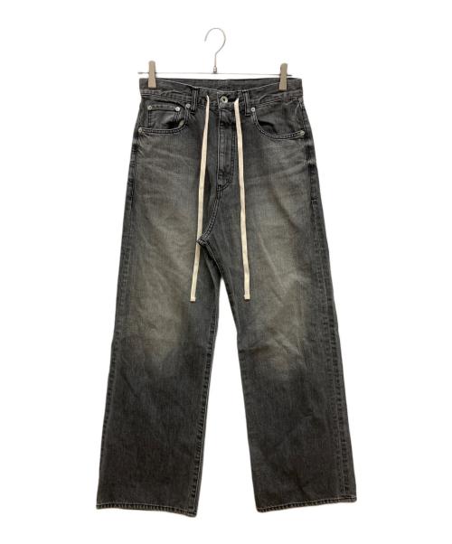 Whim Gazette（ウィムガゼット）Whim Gazette (ウィムガゼット) ドロストデニムパンツ グレー サイズ:34の古着・服飾アイテム