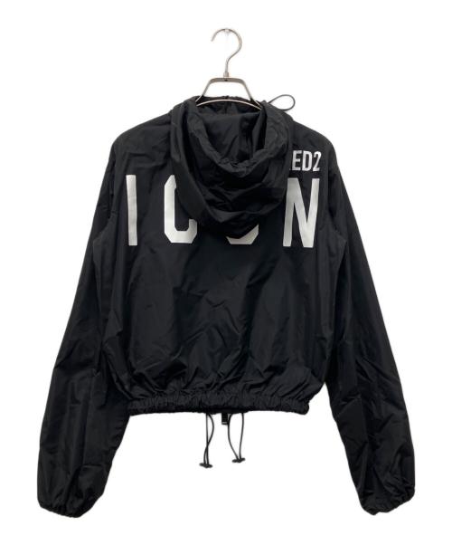 DSQUARED2（ディースクエアード）DSQUARED2 (ディースクエアード) ICON ナイロンジャケット ブラック サイズ:34の古着・服飾アイテム