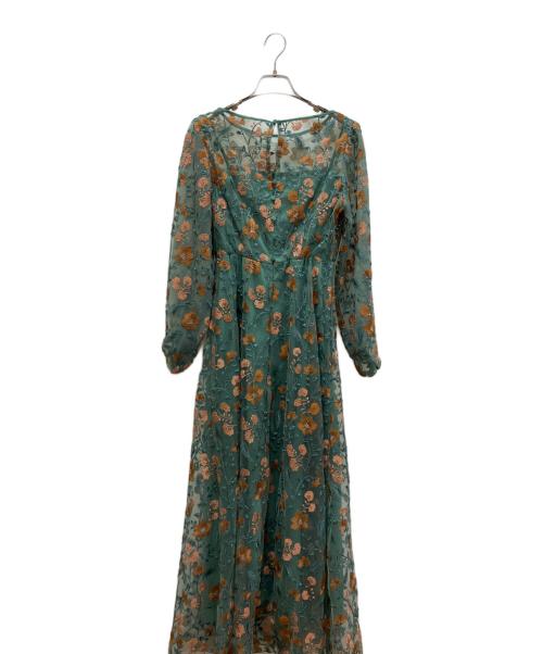 KASTANE（カスタネ）KASTANE (カスタネ) THE URBAN LANCHE embroidery organdy dress グリーン サイズ:1の古着・服飾アイテム