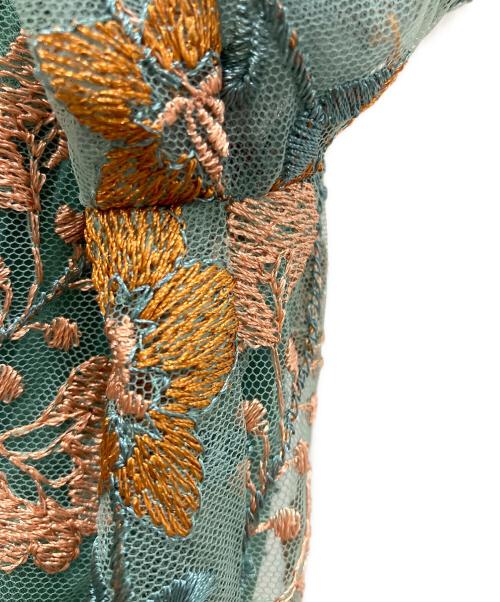 KASTANE（カスタネ）KASTANE (カスタネ) THE URBAN LANCHE embroidery organdy dress グリーン サイズ:1の古着・服飾アイテム