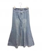 HER LIP TOハーリップトゥ）の古着「Mermaid Slit Denim Skirt」｜インディゴ