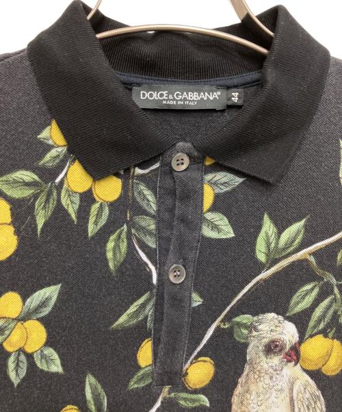 DOLCE & GABBANA（ドルチェ＆ガッバーナ）DOLCE & GABBANA (ドルチェ＆ガッバーナ) 総柄ポロシャツ ブラック サイズ:44の古着・服飾アイテム