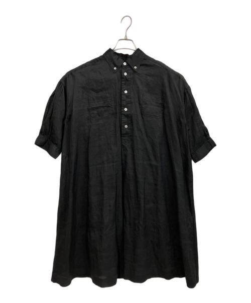 BASCO（バスコ）BASCO (バスコ) リネンシャツワンピース ブラック サイズ:2の古着・服飾アイテム