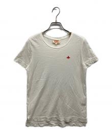 Vivienne Westwood RED LABEL（ヴィヴィアンウエストウッドレッドレーベル）の古着「Vivienne Westwood RED LABEL オーブ刺繍tシャツ」｜ホワイト