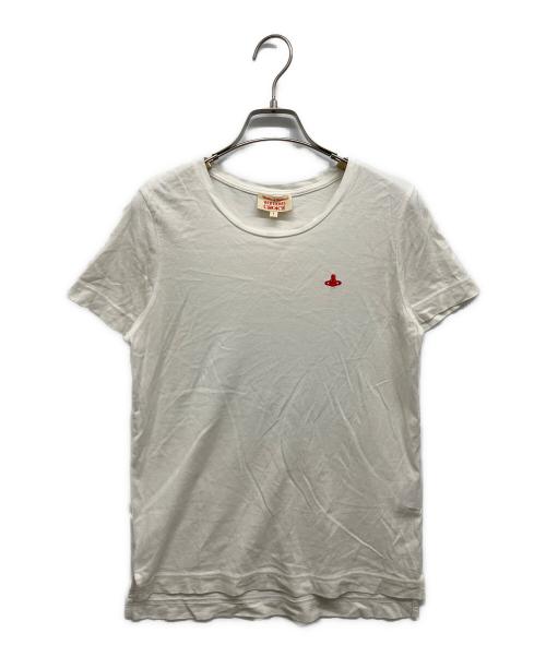 Vivienne Westwood RED LABEL（ヴィヴィアンウエストウッドレッドレーベル）Vivienne Westwood RED LABEL (ヴィヴィアンウエストウッドレッドレーベル) Vivienne Westwood RED LABEL オーブ刺繍tシャツ ホワイト サイズ:1の古着・服飾アイテム