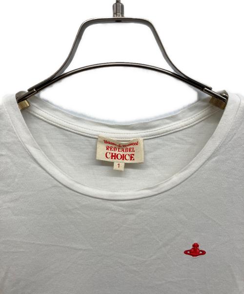 Vivienne Westwood RED LABEL（ヴィヴィアンウエストウッドレッドレーベル）Vivienne Westwood RED LABEL (ヴィヴィアンウエストウッドレッドレーベル) Vivienne Westwood RED LABEL オーブ刺繍tシャツ ホワイト サイズ:1の古着・服飾アイテム