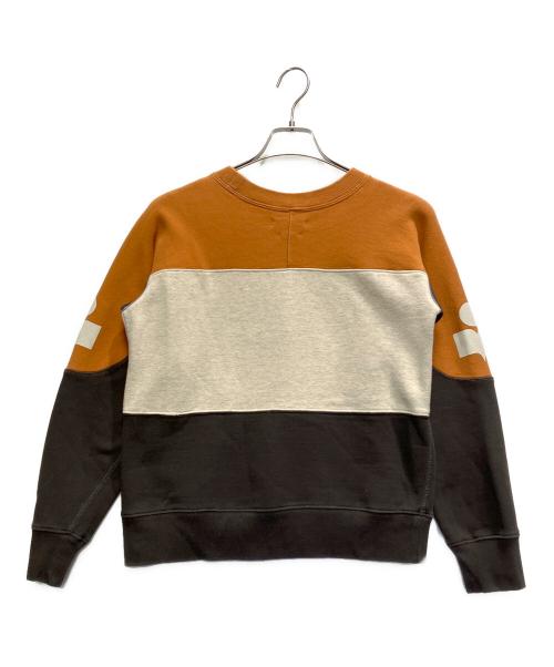 ISABEL MARANT ETOILE（イザベルマランエトワール）ISABEL MARANT ETOILE (イザベルマランエトワール) ロゴスウェット オレンジ×ブラウン サイズ:38の古着・服飾アイテム