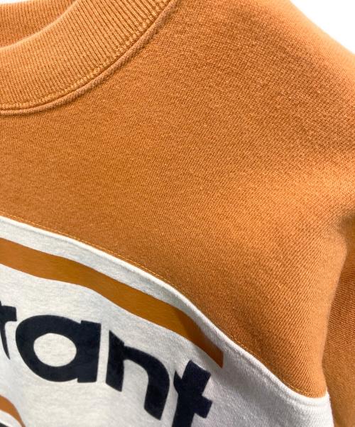 ISABEL MARANT ETOILE（イザベルマランエトワール）ISABEL MARANT ETOILE (イザベルマランエトワール) ロゴスウェット オレンジ×ブラウン サイズ:38の古着・服飾アイテム