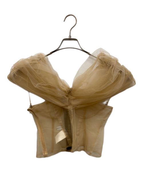 MAISON SPECIAL（メゾンスペシャル）MAISON SPECIAL (メゾンスペシャル) Layered Tulle Ribbon Vest ベージュ サイズ:FREEの古着・服飾アイテム