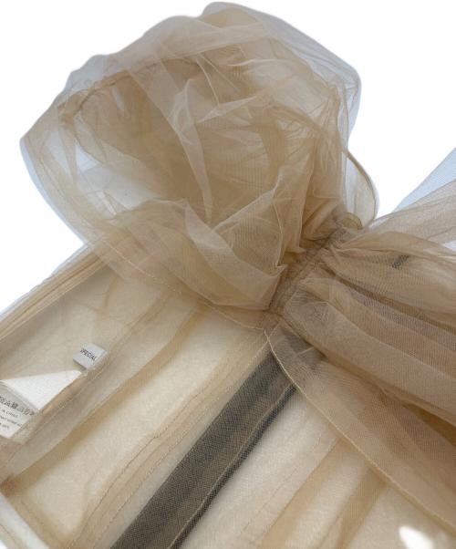 MAISON SPECIAL（メゾンスペシャル）MAISON SPECIAL (メゾンスペシャル) Layered Tulle Ribbon Vest ベージュ サイズ:FREEの古着・服飾アイテム