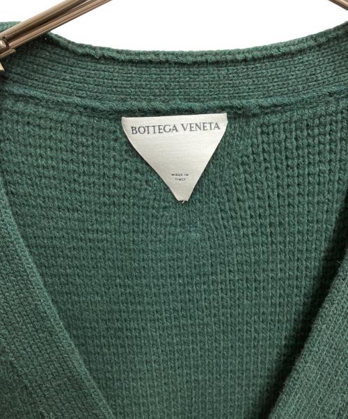 BOTTEGA VENETA（ボッテガベネタ）BOTTEGA VENETA (ボッテガベネタ) V-neck Rib-knitted カーディガン グリーン サイズ:Lの古着・服飾アイテム
