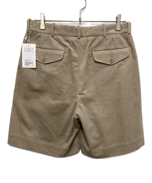 UNITED ARROWS（ユナイテッドアローズ）UNITED ARROWS (ユナイテッドアローズ) コーデュロイ 2プリーツ ショートパンツ ベージュ サイズ:M 未使用品の古着・服飾アイテム