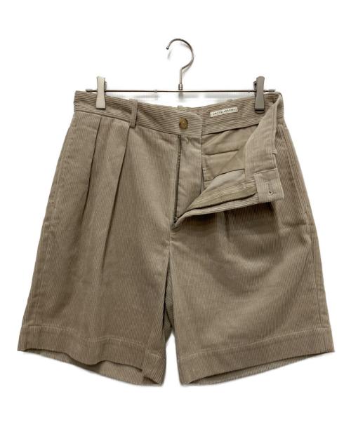 UNITED ARROWS（ユナイテッドアローズ）UNITED ARROWS (ユナイテッドアローズ) コーデュロイ 2プリーツ ショートパンツ ベージュ サイズ:M 未使用品の古着・服飾アイテム