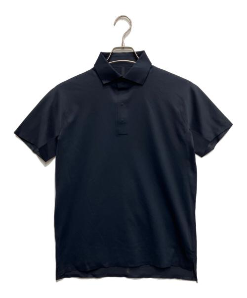 DESCENTE ALLTERRAIN（デザイント オルテライン）DESCENTE ALLTERRAIN (デザイント オルテライン) シームレスポロシャツ ネイビー サイズ:Sの古着・服飾アイテム