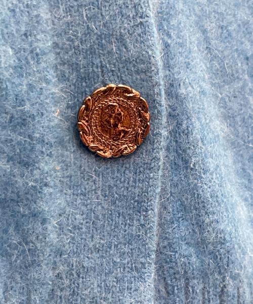 Plage（プラージュ）Plage (プラージュ) Cashmere Mix Fur カーディガン ブルー サイズ:FREEの古着・服飾アイテム