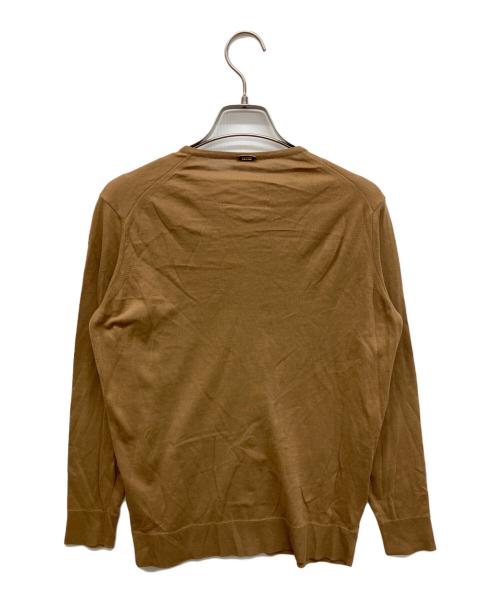 MUSE de Deuxieme Classe（ミューズ ドゥーズィエム クラス）MUSE de Deuxieme Classe (ミューズ ドゥーズィエム クラス) FF grace クルーネックカーディガン ベージュ サイズ:38の古着・服飾アイテム