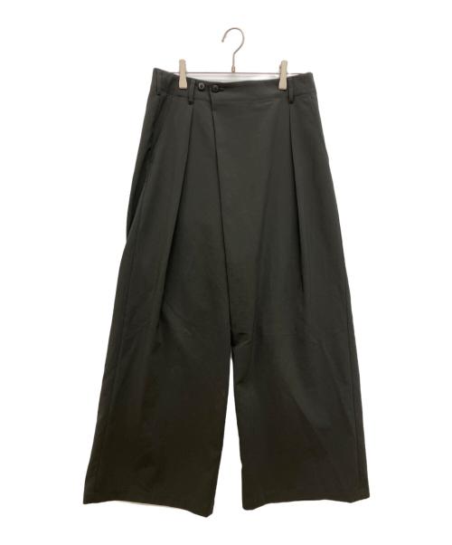 FRAMeWORK（フレームワーク）FRAMeWORK (フレームワーク) 撥水強撚ポリエステルラップワイドパンツ グレー サイズ:40の古着・服飾アイテム