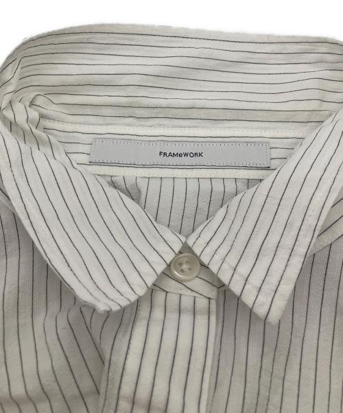 FRAMeWORK（フレームワーク）FRAMeWORK (フレームワーク) コットンボイルシャツ ホワイト サイズ:FREEの古着・服飾アイテム