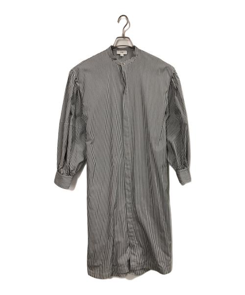 HYKE（ハイク）HYKE (ハイク) ストライプシャツワンピース ホワイト×ブラック サイズ:2の古着・服飾アイテム