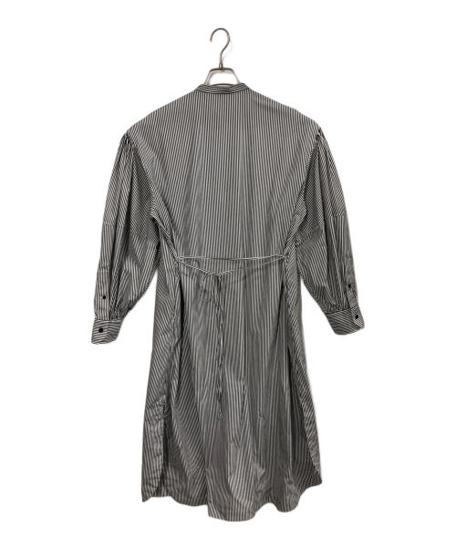 HYKE（ハイク）HYKE (ハイク) ストライプシャツワンピース ホワイト×ブラック サイズ:2の古着・服飾アイテム