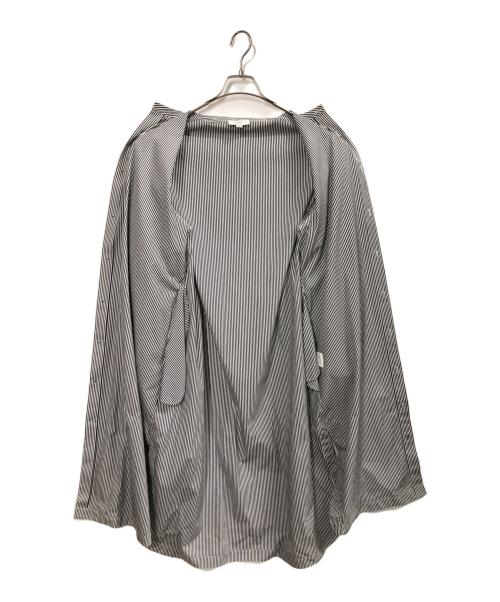 HYKE（ハイク）HYKE (ハイク) ストライプシャツワンピース ホワイト×ブラック サイズ:2の古着・服飾アイテム