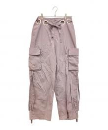 MUSUBORE（ムスボレ）の古着「ワイドハトメカーゴパンツ」｜ラベンダー