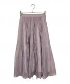 JUSGLITTYジャスグリッティー）の古着「ラメドットフリルスカート」｜パープル