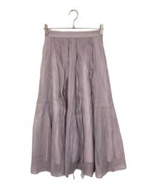 JUSGLITTY（ジャスグリッティー）の古着「ラメドットフリルスカート」｜パープル