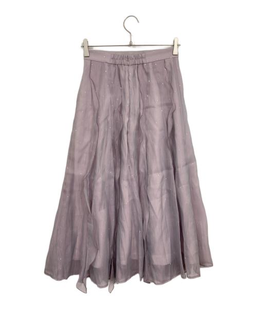 JUSGLITTY（ジャスグリッティー）JUSGLITTY (ジャスグリッティー) ラメドットフリルスカート パープル サイズ:1 未使用品の古着・服飾アイテム