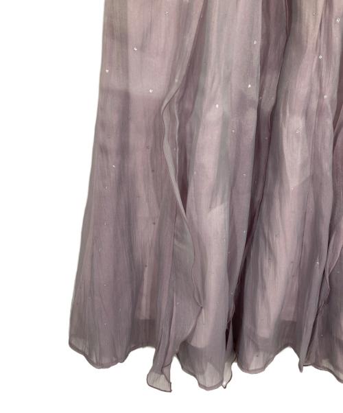JUSGLITTY（ジャスグリッティー）JUSGLITTY (ジャスグリッティー) ラメドットフリルスカート パープル サイズ:1 未使用品の古着・服飾アイテム
