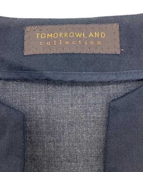 TOMORROW LAND collection（トゥモローランドコレクション）TOMORROW LAND collection (トゥモローランドコレクション) スーパーウールウィーヴ レイヤードブラウス ブラック サイズ:36の古着・服飾アイテム