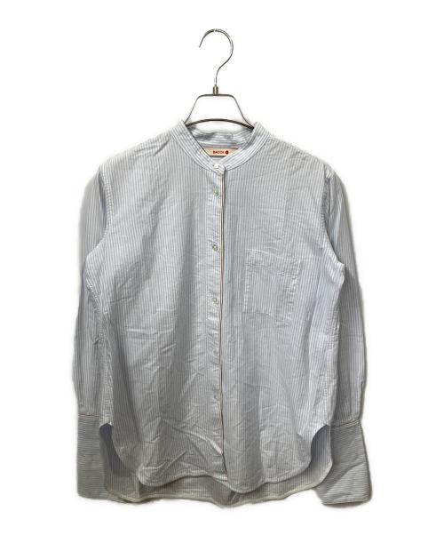 BACCA（バッカ）BACCA (バッカ) ストライプオックス スリムフィットシャツ スカイブルー サイズ:36の古着・服飾アイテム