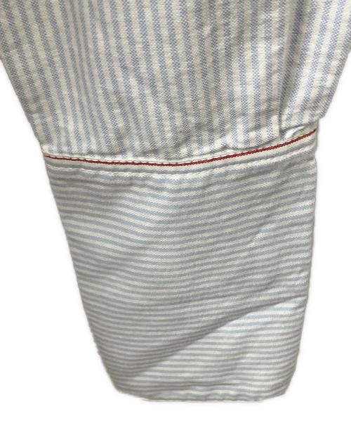 BACCA（バッカ）BACCA (バッカ) ストライプオックス スリムフィットシャツ スカイブルー サイズ:36の古着・服飾アイテム