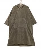 UCHINOウチノ）の古着「エアリータッチ ポケット付サウナポンチョ」｜グレー
