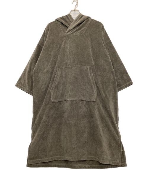 UCHINO（ウチノ）UCHINO (ウチノ) エアリータッチ ポケット付サウナポンチョ グレー サイズ:Freeの古着・服飾アイテム