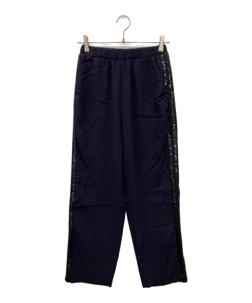 Spick and Span（スピック＆スパン）Spick and Span (スピック＆スパン) スパンコールライントラックパンツ ブラック サイズ:36の古着・服飾アイテム