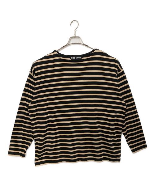 AUBERGE（オーベルジュ）AUBERGE (オーベルジュ) ボーダーカットソー ベージュ×ブラック サイズ:44の古着・服飾アイテム