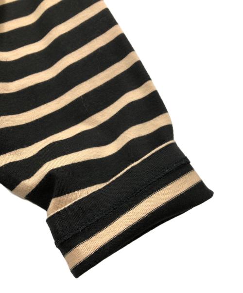 AUBERGE（オーベルジュ）AUBERGE (オーベルジュ) ボーダーカットソー ベージュ×ブラック サイズ:44の古着・服飾アイテム