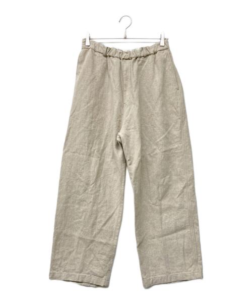 MITTAN（ミッタン）MITTAN (ミッタン) 亜麻苧麻ワイド ベージュ サイズ:2の古着・服飾アイテム