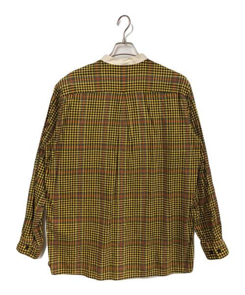 ensou（エンソウ）ensou (エンソウ) バンドカラーシャツ イエロー サイズ:Lの古着・服飾アイテム