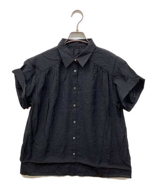 Spick and Span（スピック＆スパン）Spick and Span (スピック＆スパン) ソフトローンギャザー半袖シャツ ブラック サイズ:FREEの古着・服飾アイテム