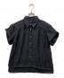 Spick and Span（スピック＆スパン）の古着「ソフトローンギャザー半袖シャツ」｜ブラック