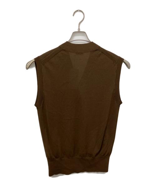 journal standard L'essage（ジャーナルスタンダード レサージュ）journal standard L'essage (ジャーナルスタンダード レサージュ) Vネックニットベスト ブラウン サイズ:Free 未使用品の古着・服飾アイテム