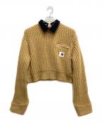 sacai×CarHarttサカイ×カーハート）の古着「Knit Pullover Detroit」｜ベージュ