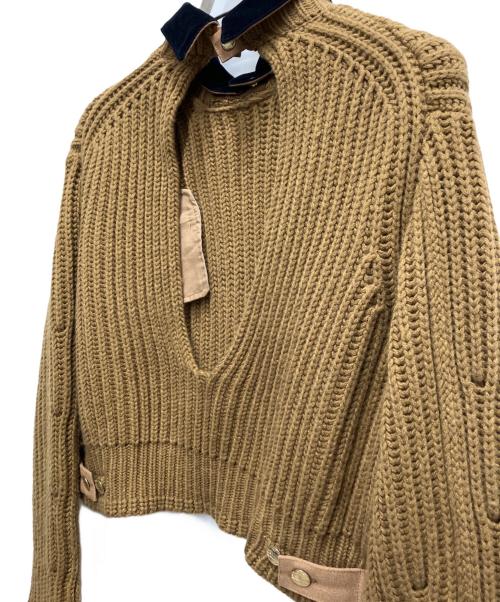 sacai（サカイ）sacai (サカイ) CarHartt (カーハート) Knit Pullover Detroit ベージュ サイズ:1の古着・服飾アイテム