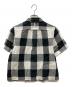 MARGARET HOWELL (マーガレットハウエル) リネン半袖シャツ ブラック×ホワイト サイズ:SIZE 1：7000円