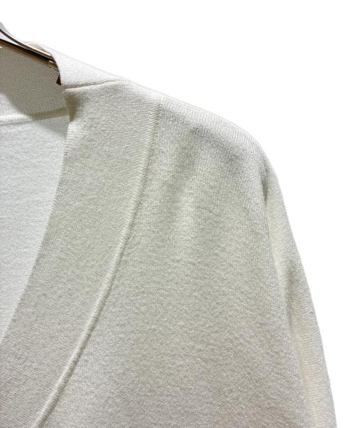 MADISON BLUE（マディソンブルー）MADISON BLUE (マディソンブルー) ロングVネックカーディガン ホワイト サイズ:XSの古着・服飾アイテム