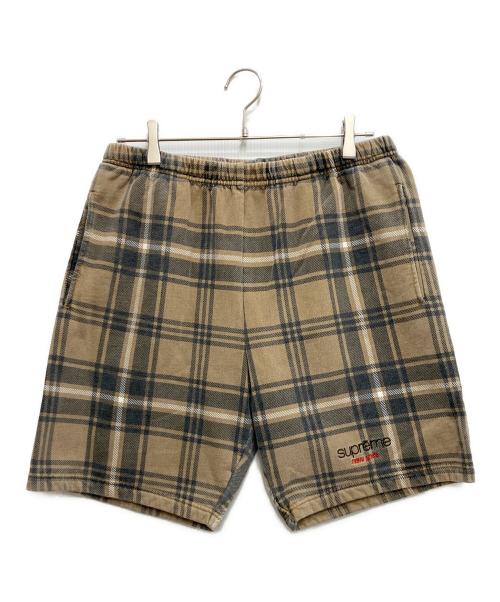SUPREME（シュプリーム）SUPREME (シュプリーム) Plaid Sweatshort ブラウン サイズ:Sの古着・服飾アイテム